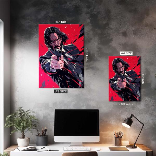 Wick: Crimson Vengeance Edition Metal Poster