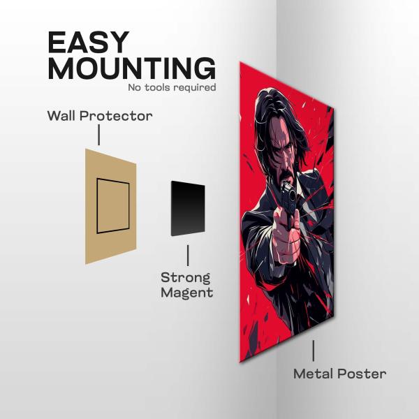 Wick: Crimson Vengeance Edition Metal Poster