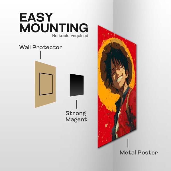 Monkey D. Luffy: Spirit of Absolute Freedom | Premium Metal Poster