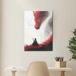 The Dragon’s Vigil: Path of the Crimson Blade | Samurai Metal Poster