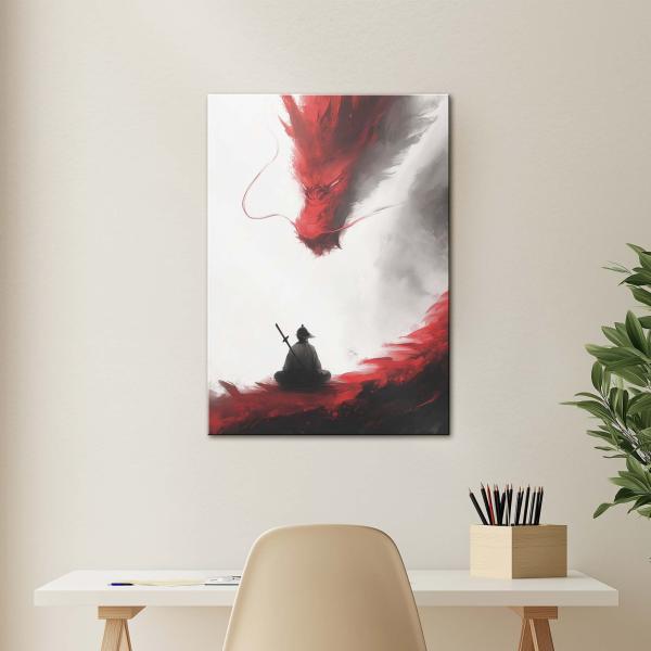 The Dragon’s Vigil: Path of the Crimson Blade | Samurai Metal Poster