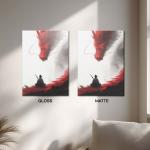 The Dragon’s Vigil: Path of the Crimson Blade | Samurai Metal Poster