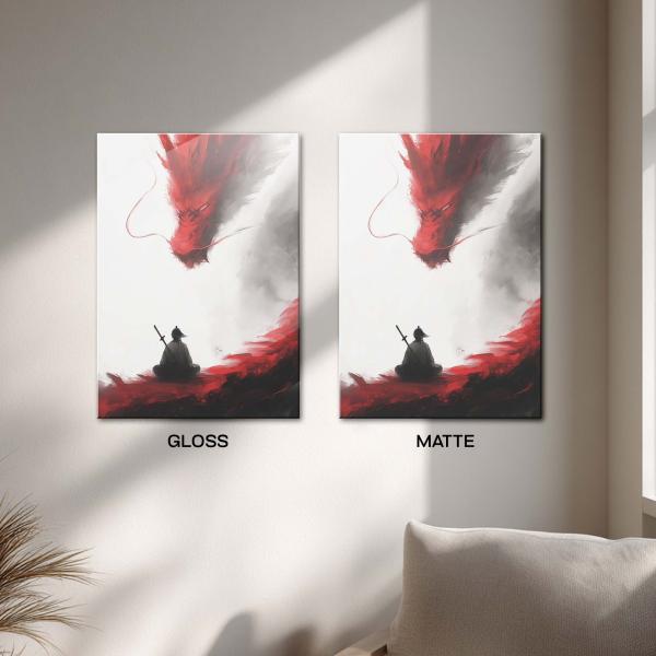 The Dragon’s Vigil: Path of the Crimson Blade | Samurai Metal Poster