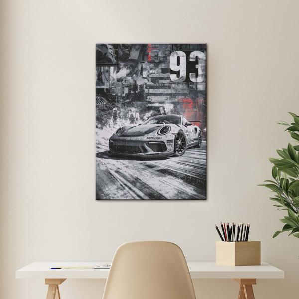 93 GT: The Relentless Apex Hunter | Performance Metal Poster