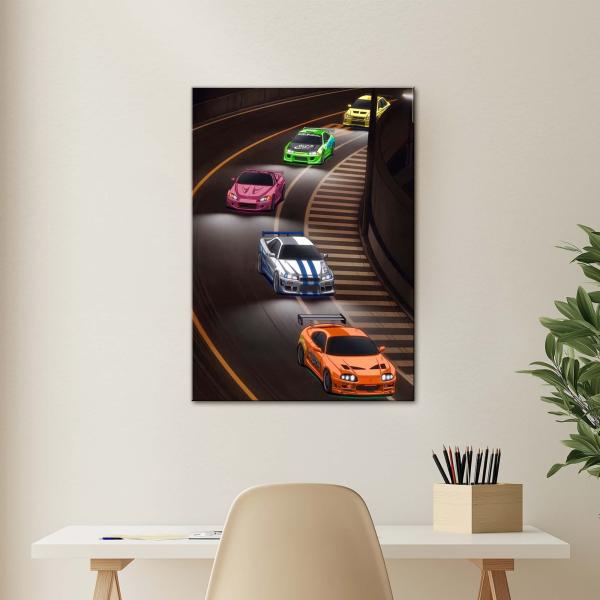 Midnight Apex: The Symphony of Speed | High-Performance Metal Poster