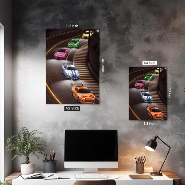 Midnight Apex: The Symphony of Speed | High-Performance Metal Poster