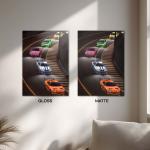 Midnight Apex: The Symphony of Speed | High-Performance Metal Poster