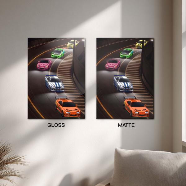 Midnight Apex: The Symphony of Speed | High-Performance Metal Poster