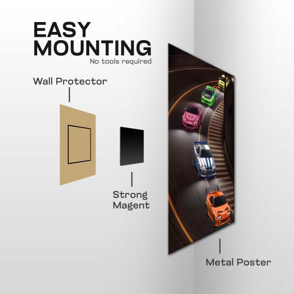 Midnight Apex: The Symphony of Speed | High-Performance Metal Poster