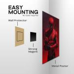 Crimson Web Sentinel: Guardian of Responsibility & Inner Resolve | Power Hero Metal Poster