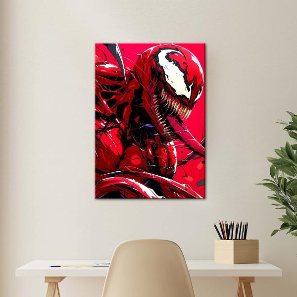 Crimson Symbiote: Avatar of Chaos & Carnal Fury | Dark Art Metal Poster