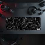 Black Topography: Precision Terrain Edition Mousepad